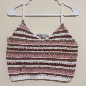 Hollister Multicolor Striped Crop Top